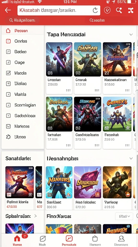 567slots - Tampilan antarmuka yang menarik dan sederhana.